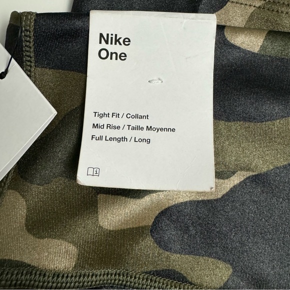Nike Women’s Legging One Mid Rise Fit Camo Training Gym Workout Pants Large $70 - Picture 10 of 11